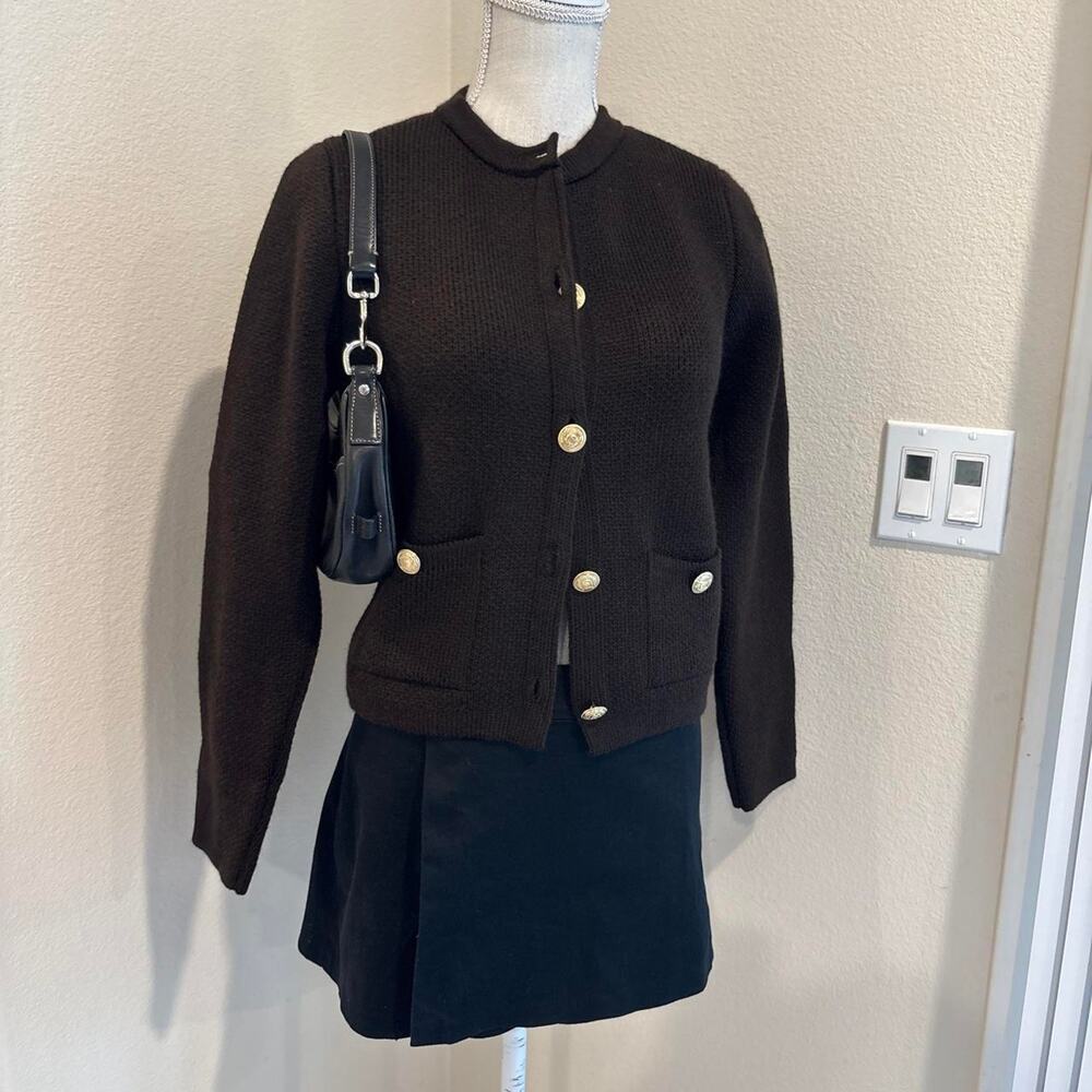 Zara brown cardigan with gold buttons. Size medium